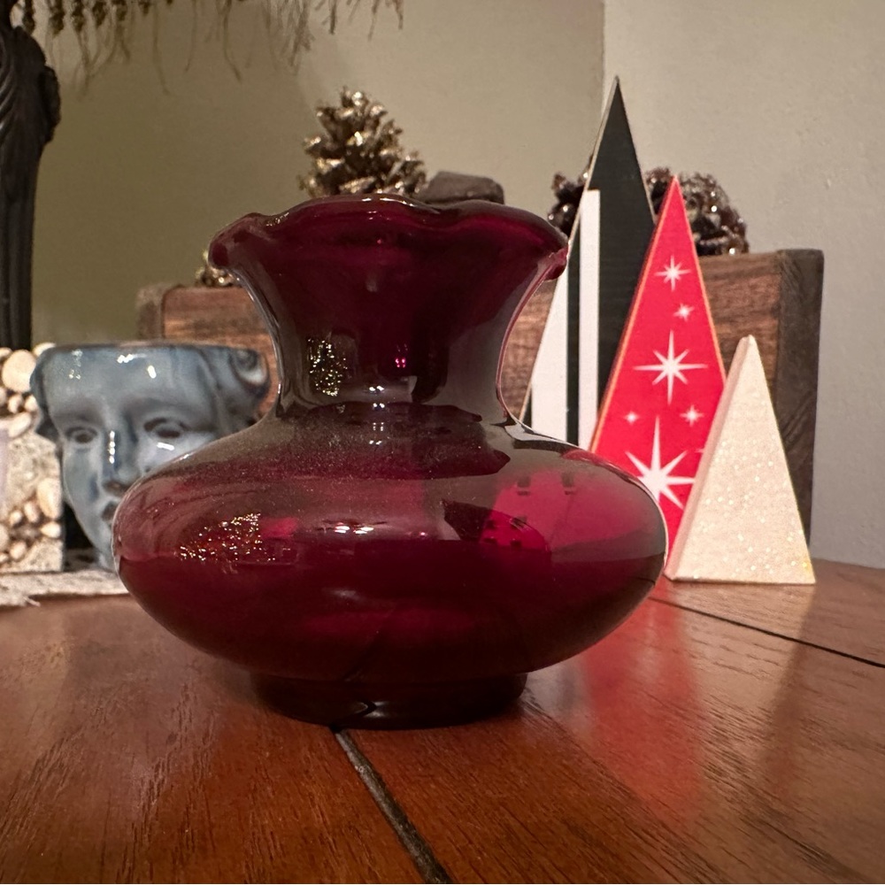 Beautiful antique ruby, red glass.